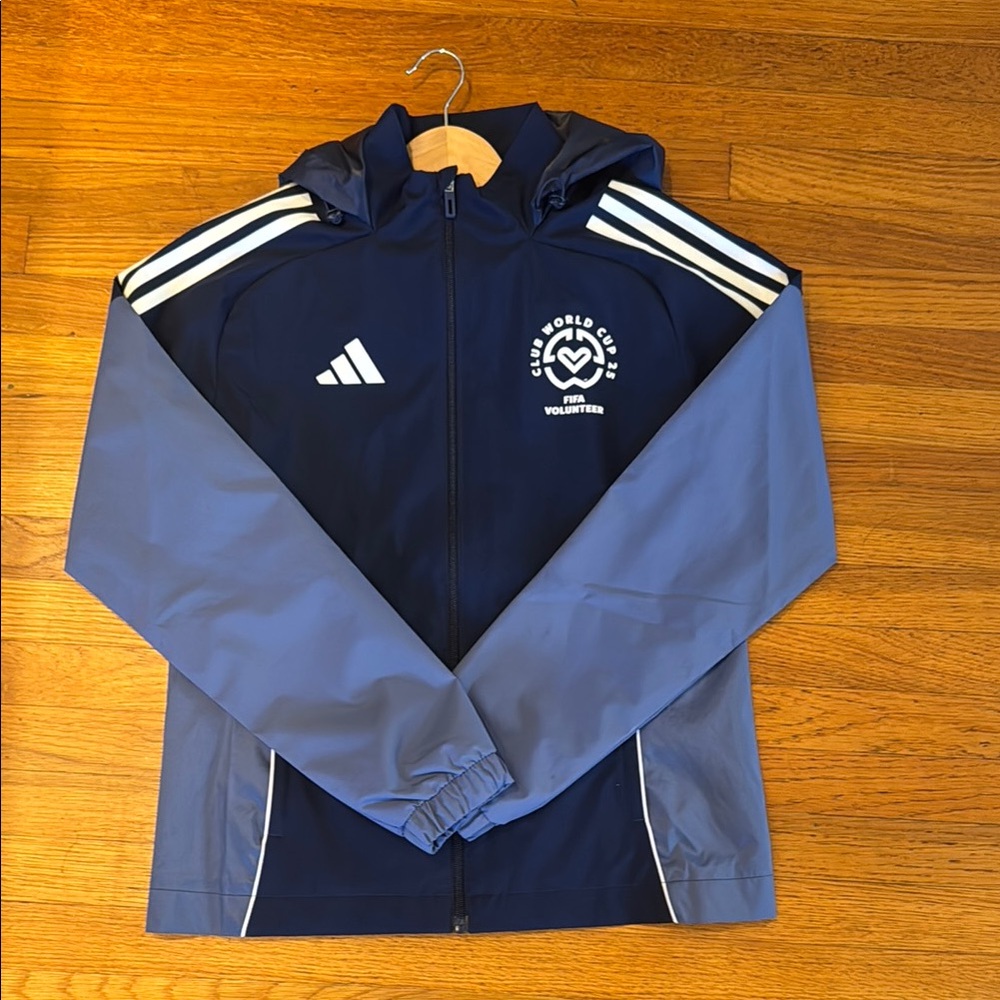 NEW Adidas FIFA Club World Cup Official Hooded Warmup Rain Track Jacket
